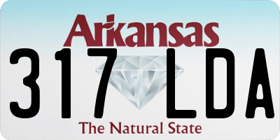 AR license plate 317LDA