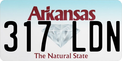 AR license plate 317LDN