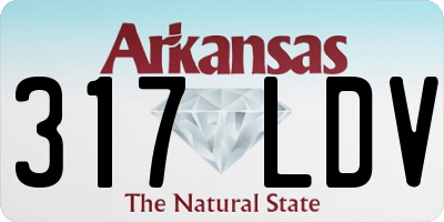AR license plate 317LDV