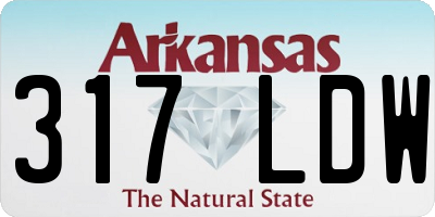AR license plate 317LDW