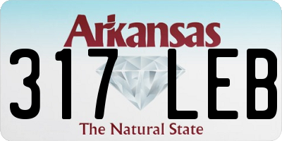 AR license plate 317LEB