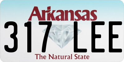 AR license plate 317LEE