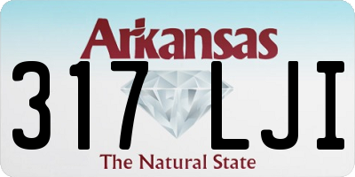AR license plate 317LJI