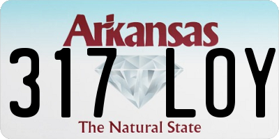 AR license plate 317LOY