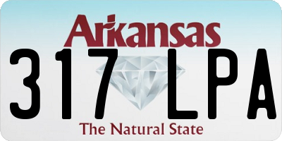 AR license plate 317LPA