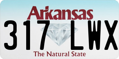 AR license plate 317LWX