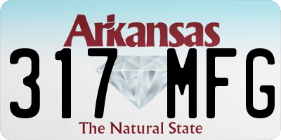 AR license plate 317MFG