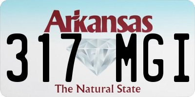 AR license plate 317MGI
