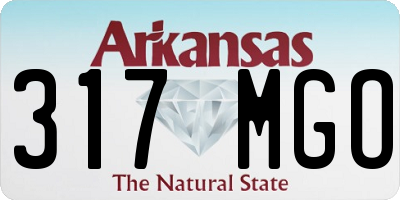 AR license plate 317MGO