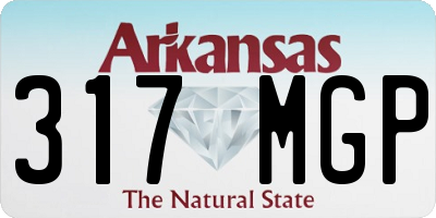 AR license plate 317MGP