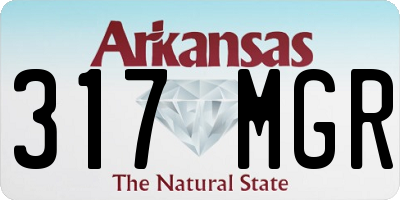 AR license plate 317MGR
