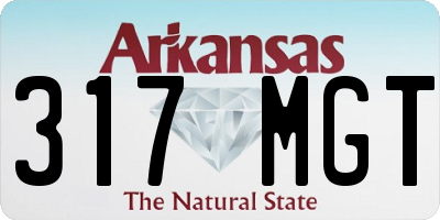AR license plate 317MGT