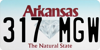 AR license plate 317MGW