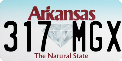 AR license plate 317MGX