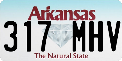 AR license plate 317MHV