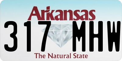 AR license plate 317MHW