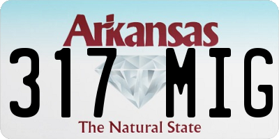 AR license plate 317MIG