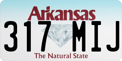 AR license plate 317MIJ