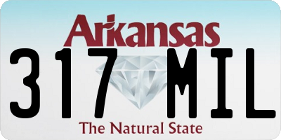 AR license plate 317MIL