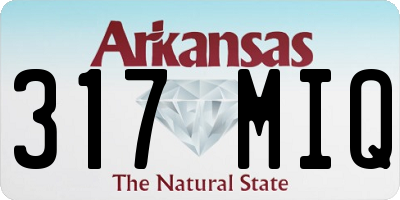 AR license plate 317MIQ