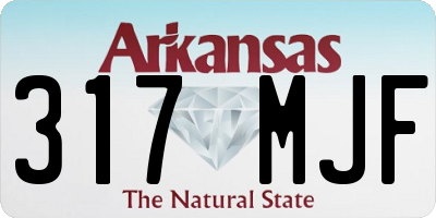 AR license plate 317MJF