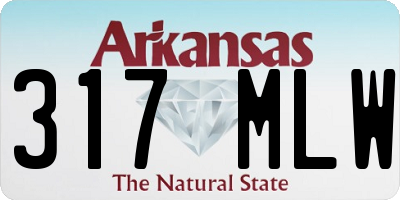 AR license plate 317MLW