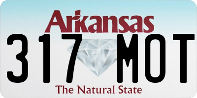 AR license plate 317MOT