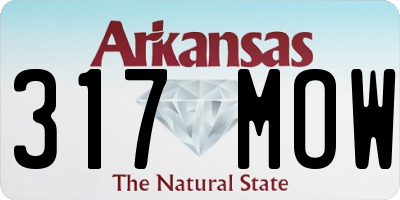 AR license plate 317MOW