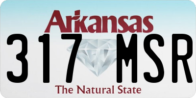 AR license plate 317MSR