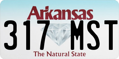 AR license plate 317MST