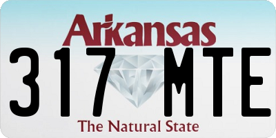 AR license plate 317MTE