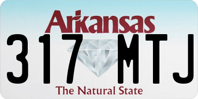 AR license plate 317MTJ