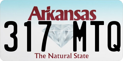 AR license plate 317MTQ