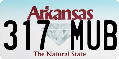 AR license plate 317MUB