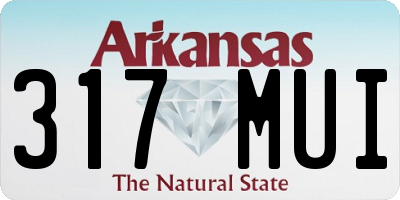 AR license plate 317MUI