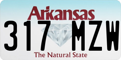 AR license plate 317MZW