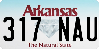 AR license plate 317NAU