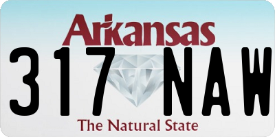 AR license plate 317NAW