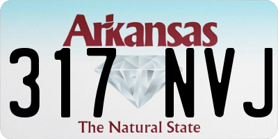 AR license plate 317NVJ