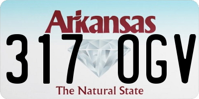 AR license plate 317OGV