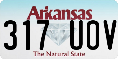 AR license plate 317UOV