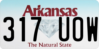 AR license plate 317UOW