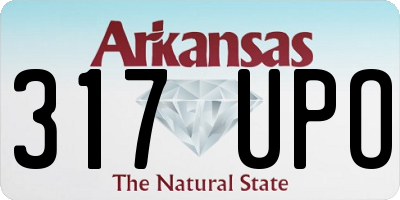 AR license plate 317UPO