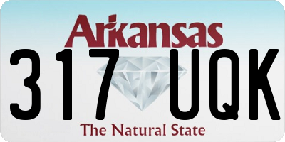 AR license plate 317UQK