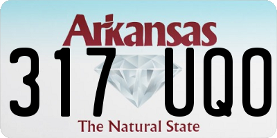 AR license plate 317UQO