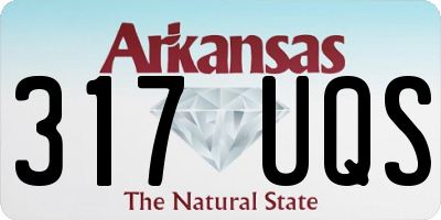 AR license plate 317UQS