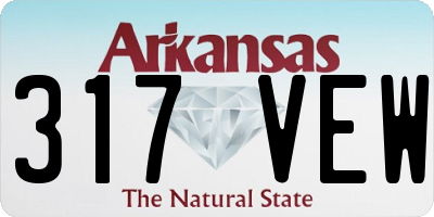 AR license plate 317VEW