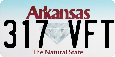 AR license plate 317VFT