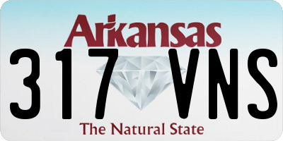 AR license plate 317VNS