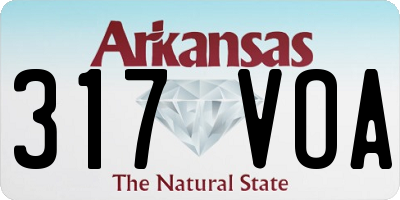 AR license plate 317VOA